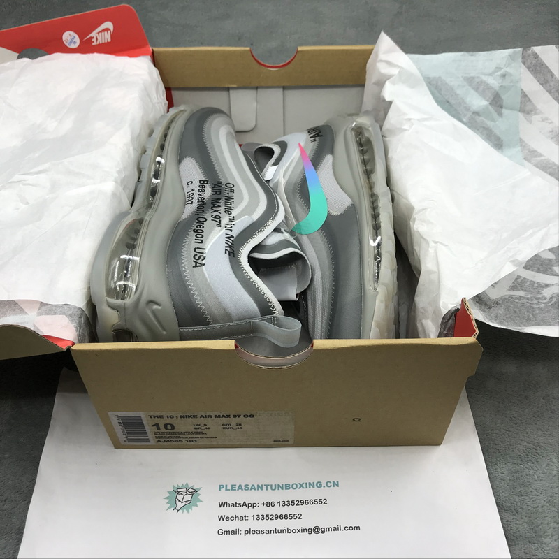 Authentic OFF-WHITE x Nike Air Max 97 Grey